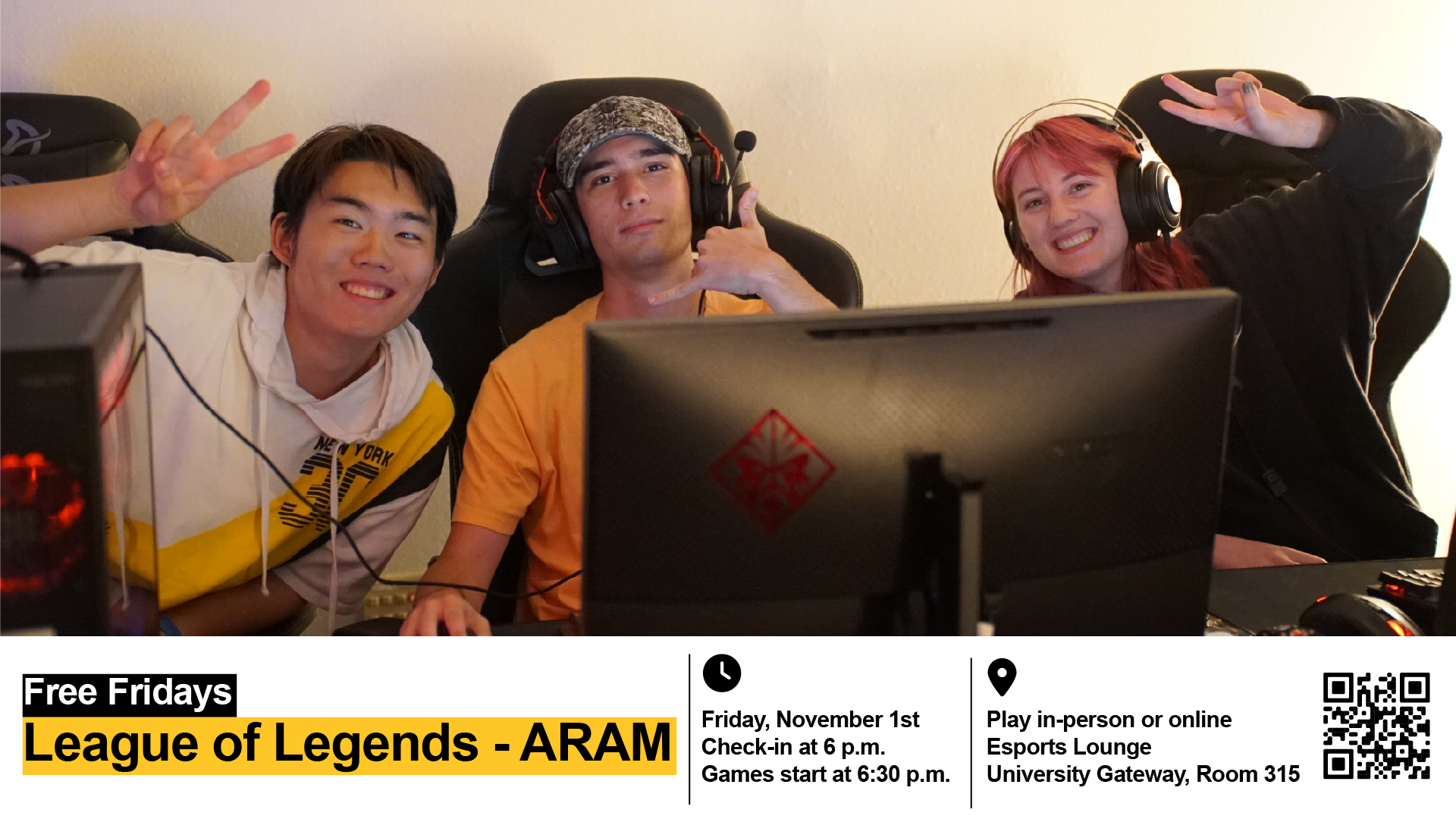 Free Fridays - League of Legends ARAM. Friday, November 1st at 6 p.m.