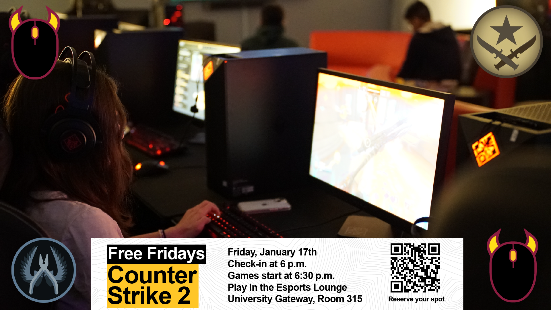 Free Fridays - CS2. January 31st at 6pm.